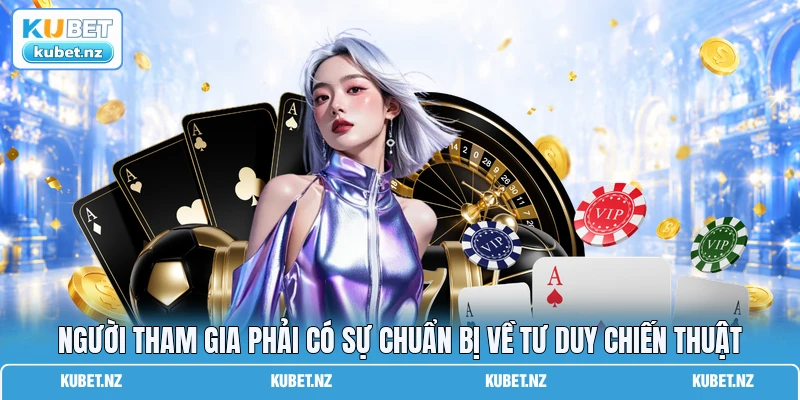Người tham gia phải có sự chuẩn bị về tư duy chiến thuật Người tham gia phải có sự chuẩn bị về tư duy chiến thuật